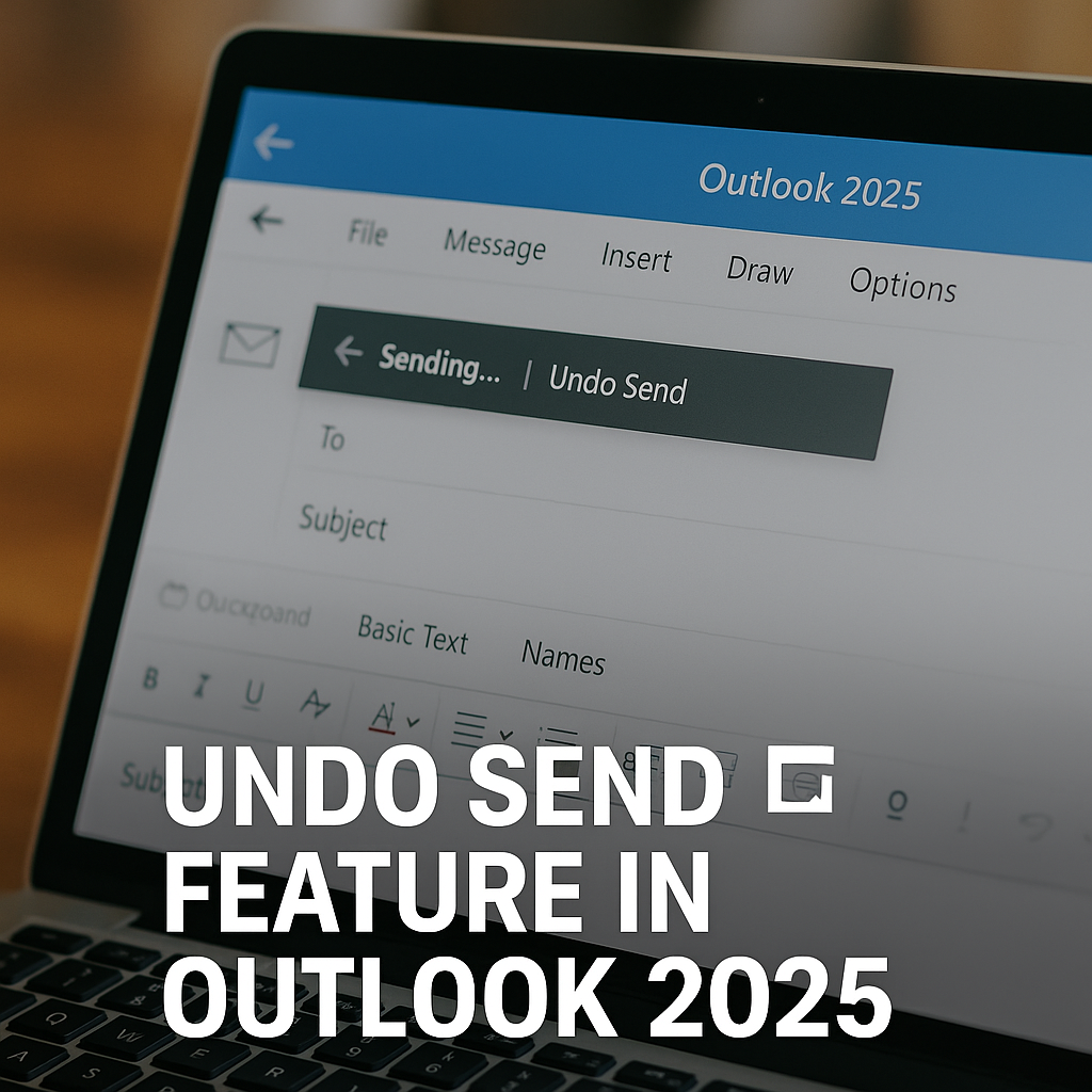 Undo send feature Outlook 2025