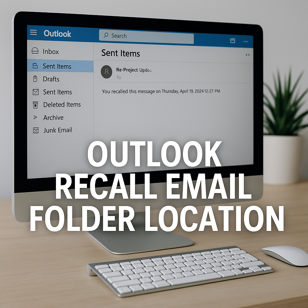 Outlook recall email folder location