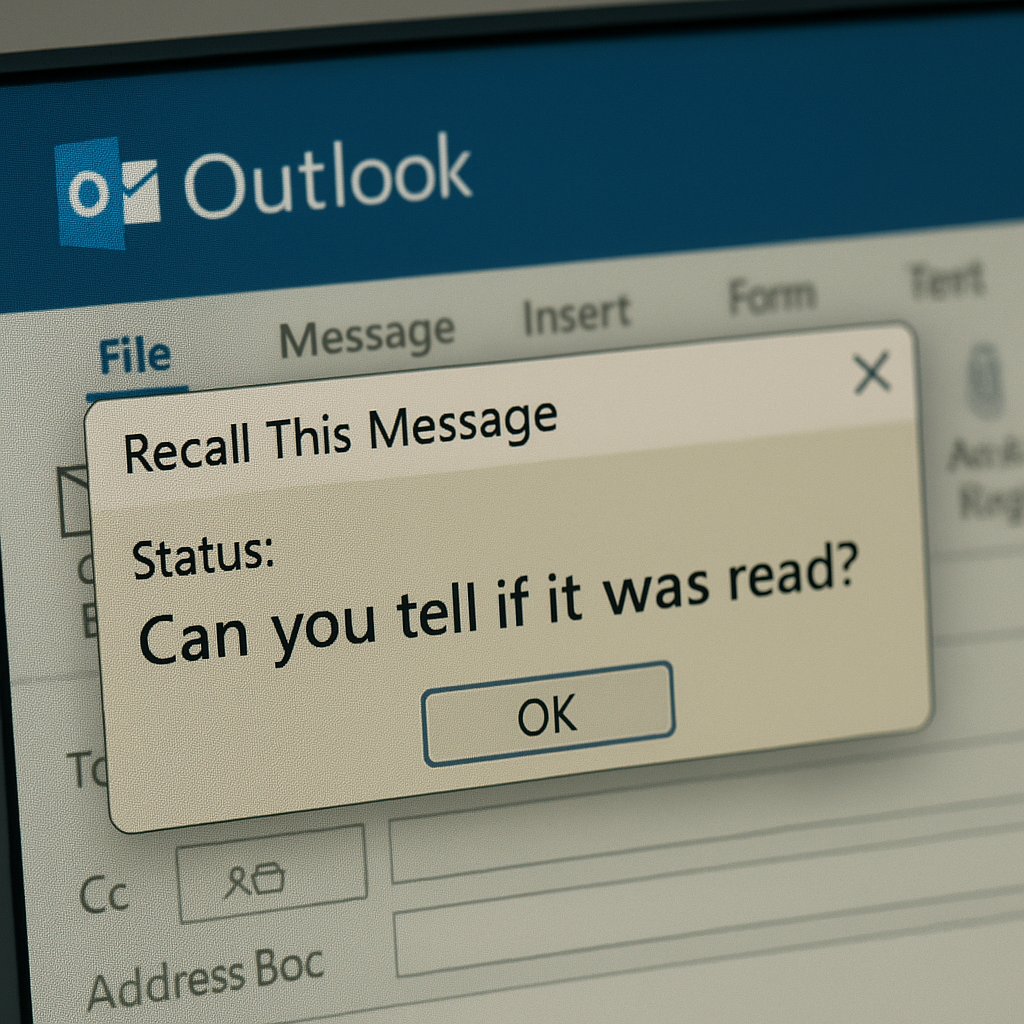 Outlook recall email read status